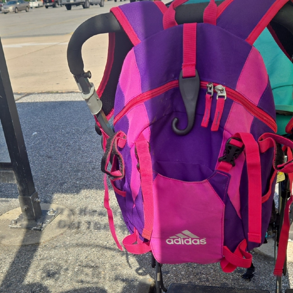 Adidas Fuchsia and Vio)let Backpack